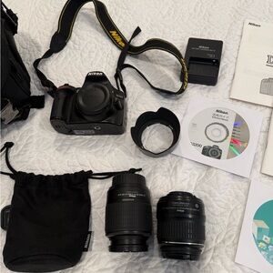 Nikon D3200 Camera with Bag and Accessories